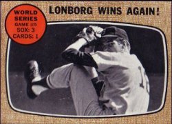 1968 Topps Baseball Cards      155     World Series Game 5-Jim Lonborg